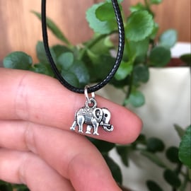 Elephant charm necklace