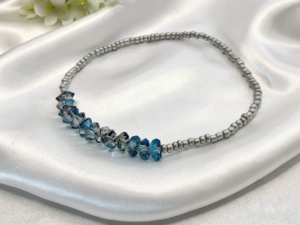 Steel Blue Anklet