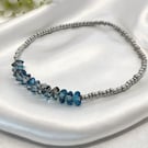 Steel Blue Anklet