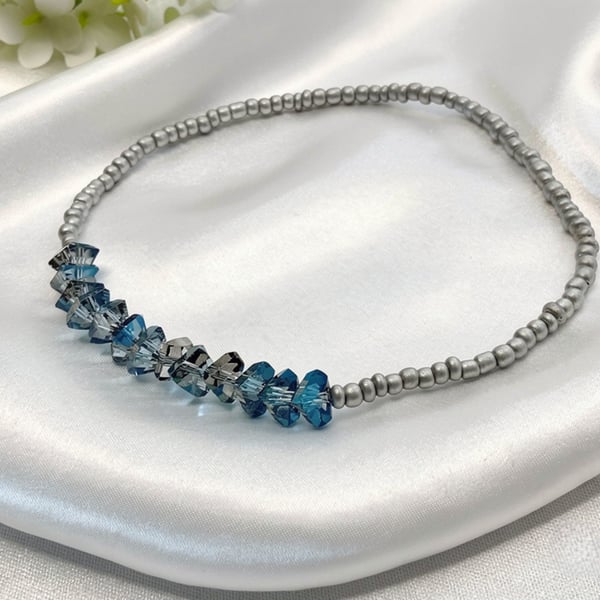 Steel Blue Anklet