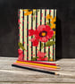 Handmade A5 Journal Sketchbook with 'Woodstock' Floral 1950's Vintage Fabric - Image 4