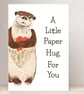 Blank card otter heart hug all occassions