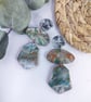 Marbled Polymer Clay Statement Earrings: Handmade Organic Design - Image 3