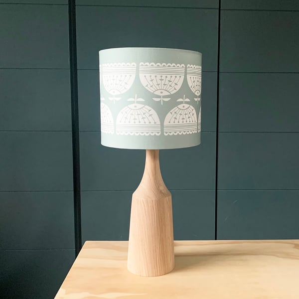 Flower Handmade Lampshade - Pale Grey (20cm diameter)