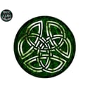 Celtic Inspired Green clover leaf knots circle vinyl Sticker For Phone, Laptop, 