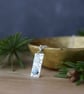 Silver Rectangle Pendant with Larimar Stone - Image 1