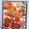 26 Vintage Orange Buttons