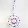 Beautiful sparkly Swarovski Sun Catcher hanging decoration in pink blue