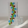 Fused glass tealight holder