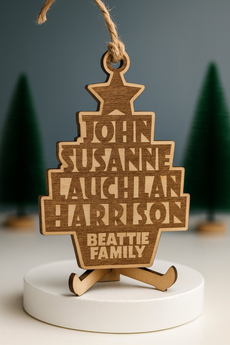 Family tree personalised bauble