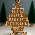 Family tree personalised bauble