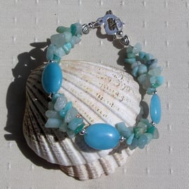 Amazonite Crystal Gemstone Bracelet "Amazine"