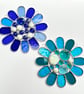 Stained Glass Bead Daisy Suncatcher - Daisy - Handmade Window Decoration - Blue - Image 5