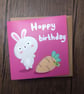 Bunny and carrot birthday card - Image 2