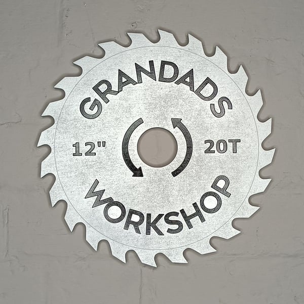 Personalised workshop garage circular saw sign 
