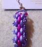 Brickwork-pattern bead earrings (customisable) - Image 1