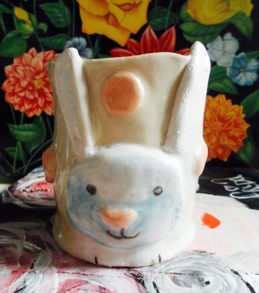 LAPIN WHITE RABBIT POT