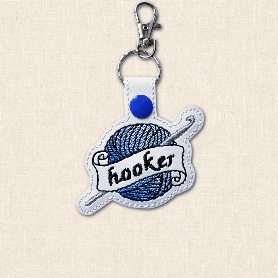 Hooker Keyring - Funny Embroidered Crochet Lover Bag Charm