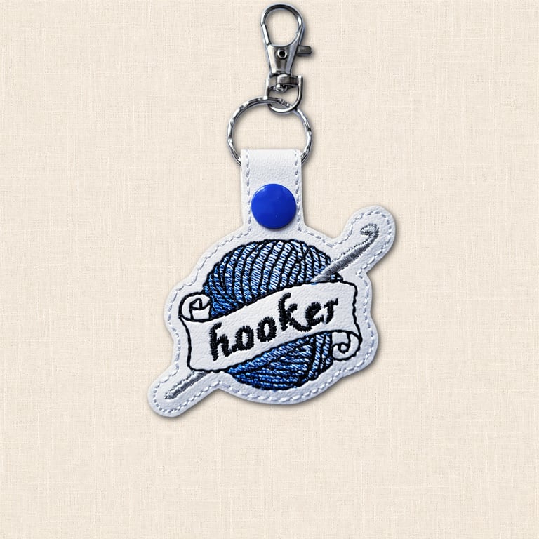 Hooker Keyring - Funny Embroidered Crochet Lover Bag Charm