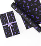 Gift Wrap Purple Moon Design & Matching-Unique Purple Moon Gift Wrap-LG34