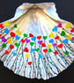 Heart Flowers Painted on Shell, LGBTQ Art Gift, Birthday, Anniversary, 50 Hearts - Image 3