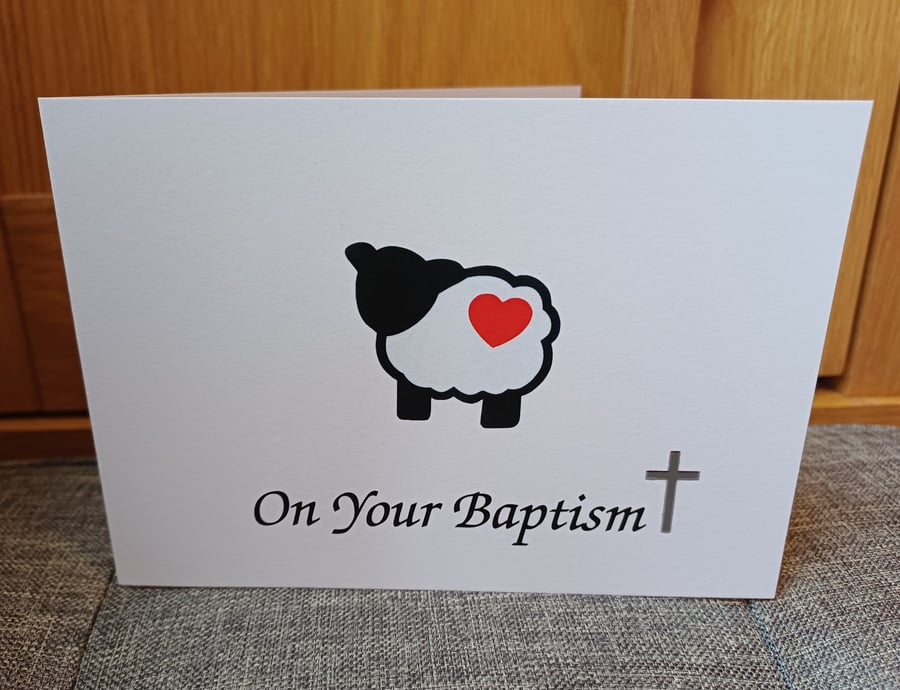 A6 On Your Baptism Greeting Card 