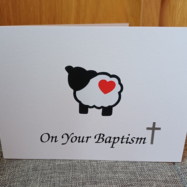 A6 On Your Baptism Greeting Card 