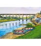 Blank Greetings Card Calstock Viaduct Cornwall From Original Painting size A6 - Image 2