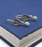 Handmade Botanical Earrings with Amazonite Gemstones - Image 6