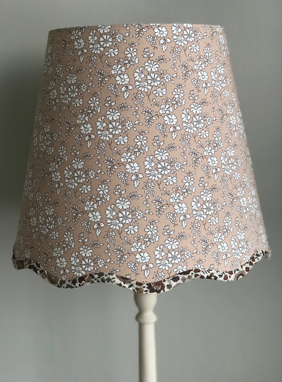 NEW Liberty Capel -Handmade Scalloped Table Lampshade 