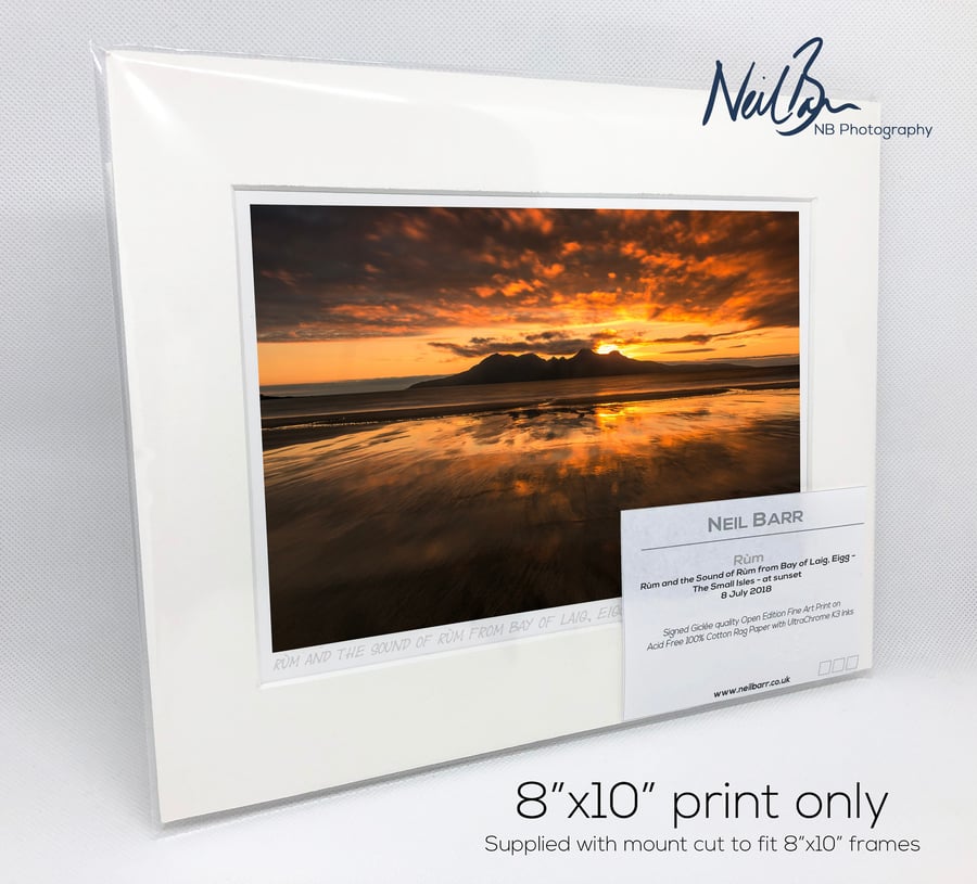 R m from Isle of Eigg (Small Isles) Scotland - A5 (10" x 8") Unframed Print