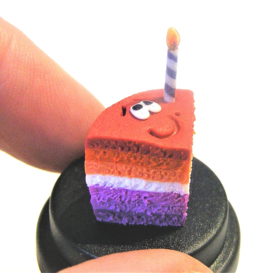 Pet Lesbian Flag cake, Cake Slice, Cake slice, Pride cake, Lesbian gift, Lgbtq 