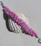 Pink Morganite Crystal Gemstone Beaded Bracelet "Morgana" - Image 4