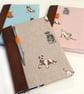 Summer Seconds Padded Notebook Cover in Taupe, Notebooks with Dogs - Image 2