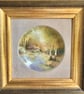 Bluebell Cottage. Handpainted bone china coupe plaque 
