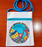 Handpainted Crossbody Tote Bag 