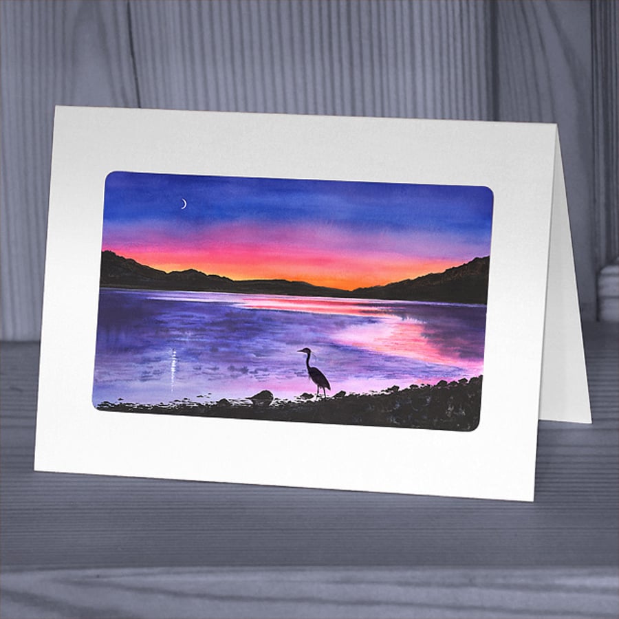 A6 Giclée Art Print Card "The Watcher" Handmade