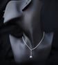 Sterling silver pendant with hematite - Image 1