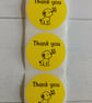 50 'Thank You' Puppy Thermal Printed Stickers (70Y)