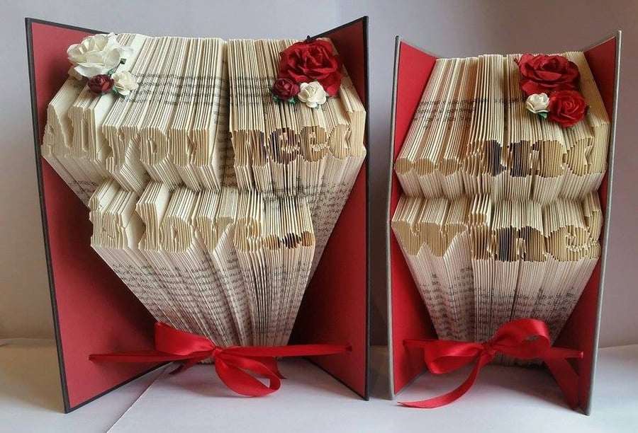 All you need is love...and wine Bookend Book Folding Patterns - EMAILED PDF