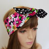Rockabilly head scarf pin up hair scarf bandanna summer headscarf