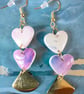 Triple Drop Polymer Clay Heart Earrings - Image 1