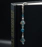 Beaded floral glass bookmark, Christmas gift, Book lovers gift - Image 3