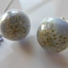 Unisex Silver Real Flower Cuff links with Queen Anne's Lace - SNOWFLAKE
