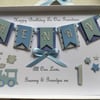Personalised Handmade 1st Birthday Card Keepsake Son Grandson Any Age Boxed
