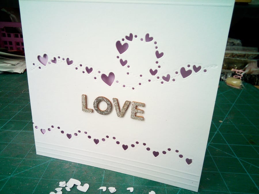 Love and hearts card