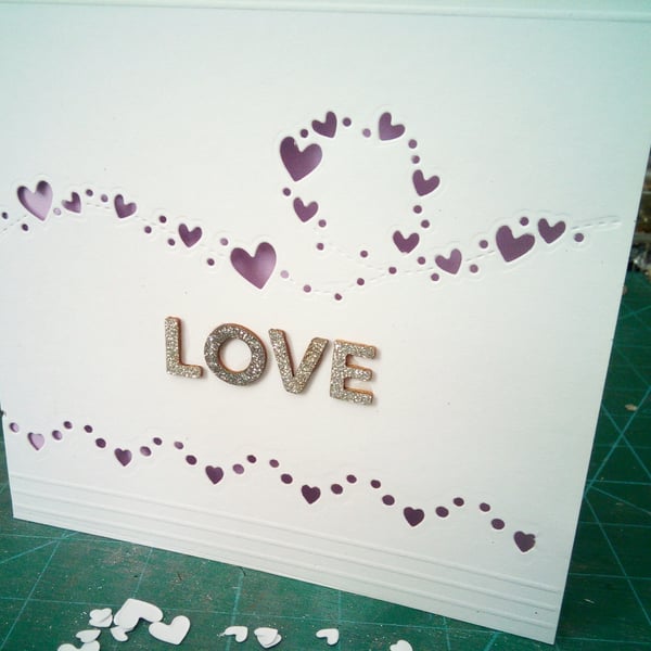 Love and hearts card