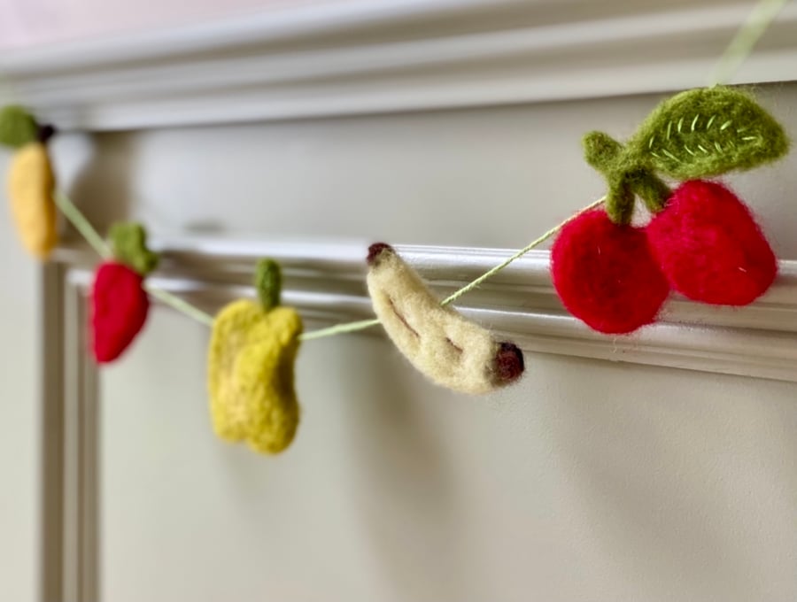 Needle Felt Fruit Garland