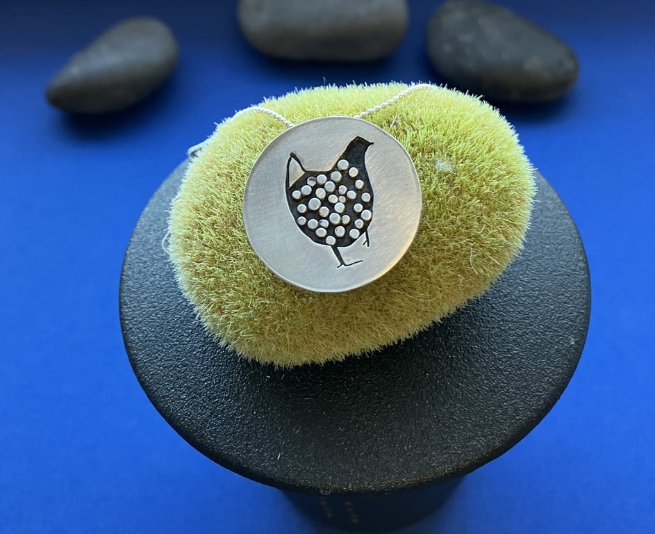 Sterling silver chicken necklace