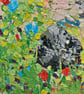 A small acrylic painting - rocks - wildflowers - letterbox gift - textured art - Image 4